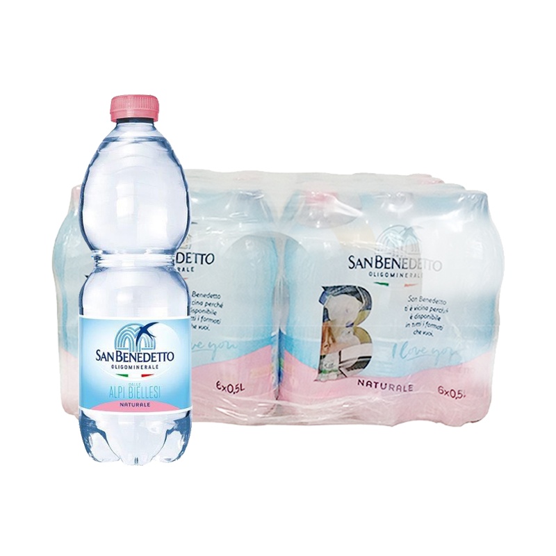 圣碧涛(San Benedetto)天然矿泉水500ml*24瓶(不含气)饮用水 意大利进口