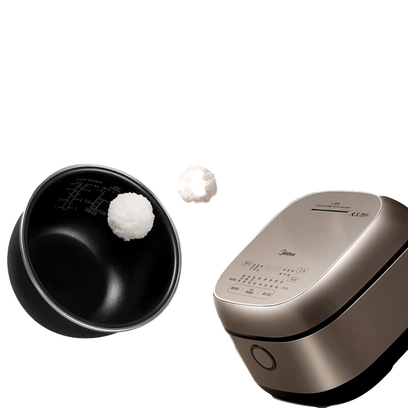 美的（Midea）电饭煲电饭锅 3L立体IH大火加热复合精铁釜内胆 MB-FB30S705 【3L流光金】IH八层精铁釜