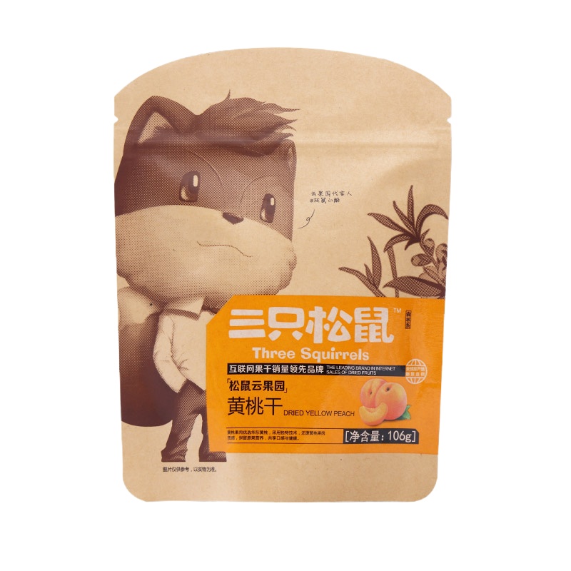 三只松鼠(threesquirrels) 黄桃干106g 两包装