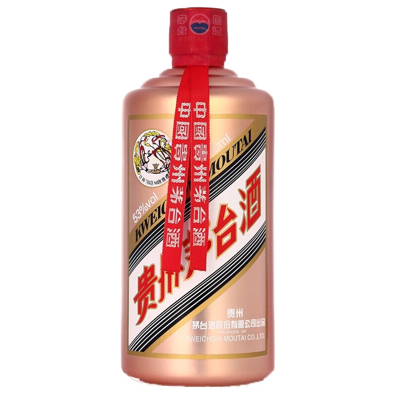 贵州茅台酒 53度飞天茅台玫瑰金 500ml 单瓶装 酱香型白酒 市场紧张 3-7天发货