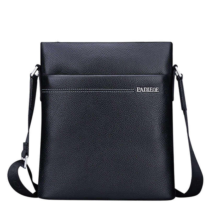 【顺丰配送】Padieeo真皮单肩包男士包包商务休闲斜挎包牛皮男包背包青年韩版潮