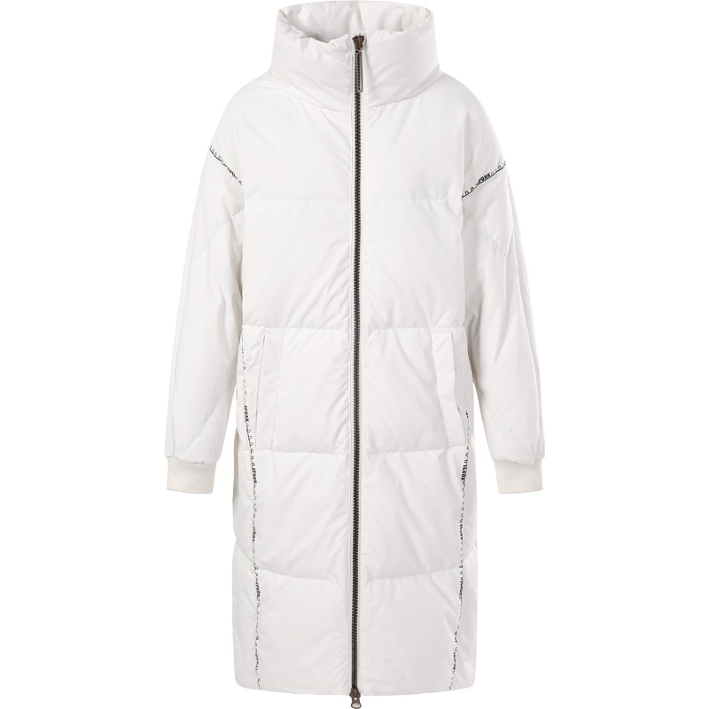 艾莱依2018冬季新款时尚百搭加厚中长款羽绒服女