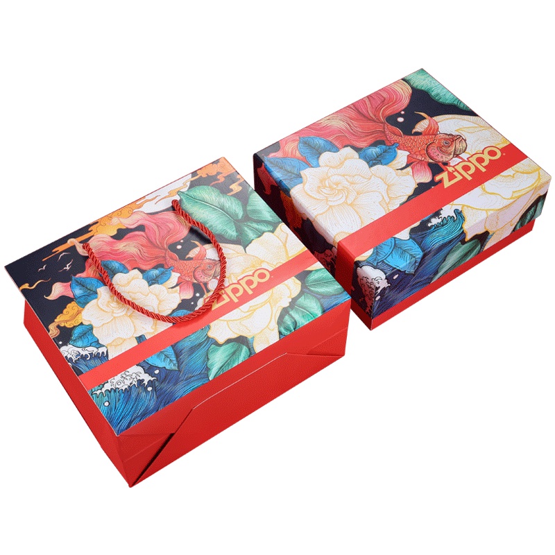 Zippo芝宝正品火机 节日送礼订制创意花屿海限量礼盒套装