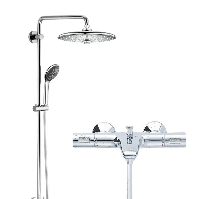 德国-高仪(GROHE) 高仪新款 淋浴花洒喷头 手持花洒 铜质 浴缸龙头 260MM大顶喷 淋浴柱 花洒套装