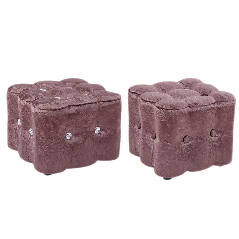 欧式布艺家用小凳子沙发凳实木方凳客厅小板凳现代创意矮凳子简约