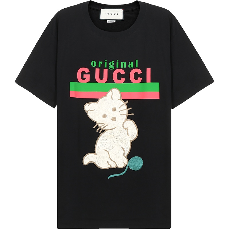 GUCCI 古驰 女士棉质超大版圆领短袖T恤 615044 XJCRG