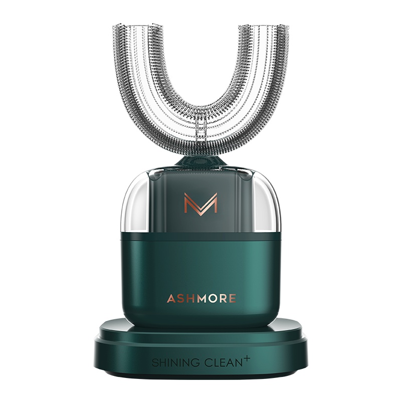 艾诗摩尔NIYAGO懒人电动牙刷神器全自动智能男女情侣套装美白U型洁牙仪 孔雀绿