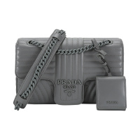 PRADA 普拉达 女士 Diagramme系列皮革单肩斜挎包带小包1BD108 WD91