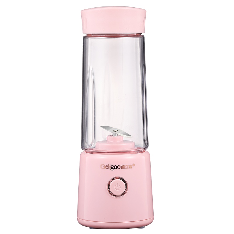 格立高(Geligao)GLG-518青春粉 家用小型水果迷你果汁杯便携式果蔬榨汁机搅拌机400ML