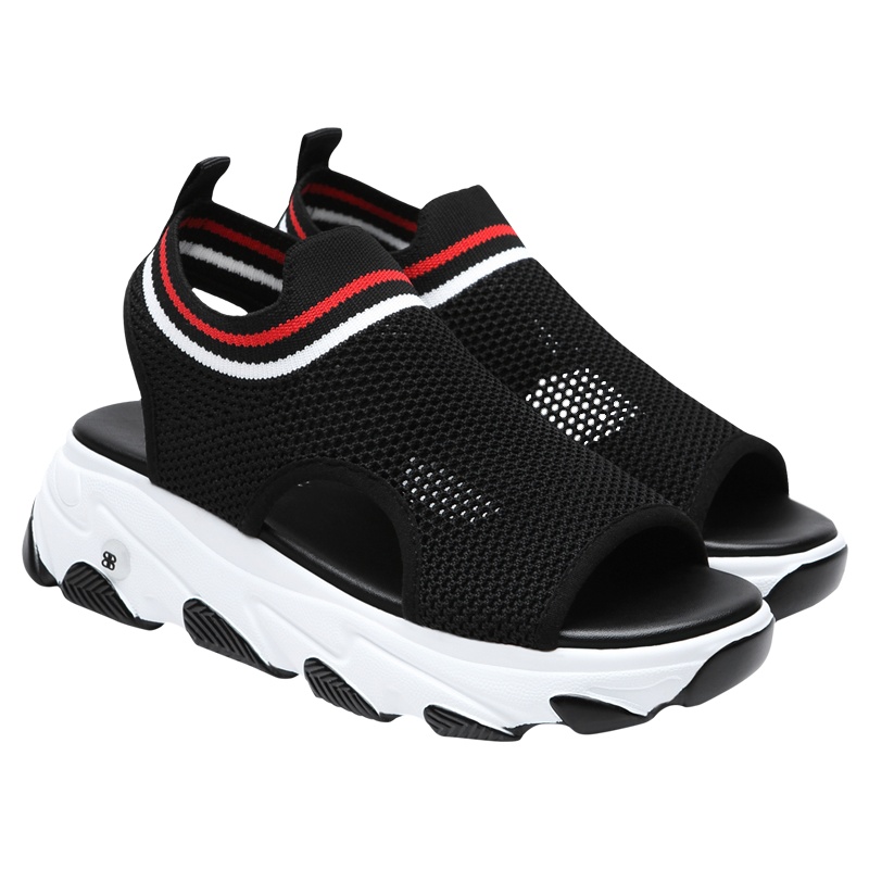 百年纪念Centenary夏季织物鱼嘴透气女鞋松糕底轻便女凉鞋2213