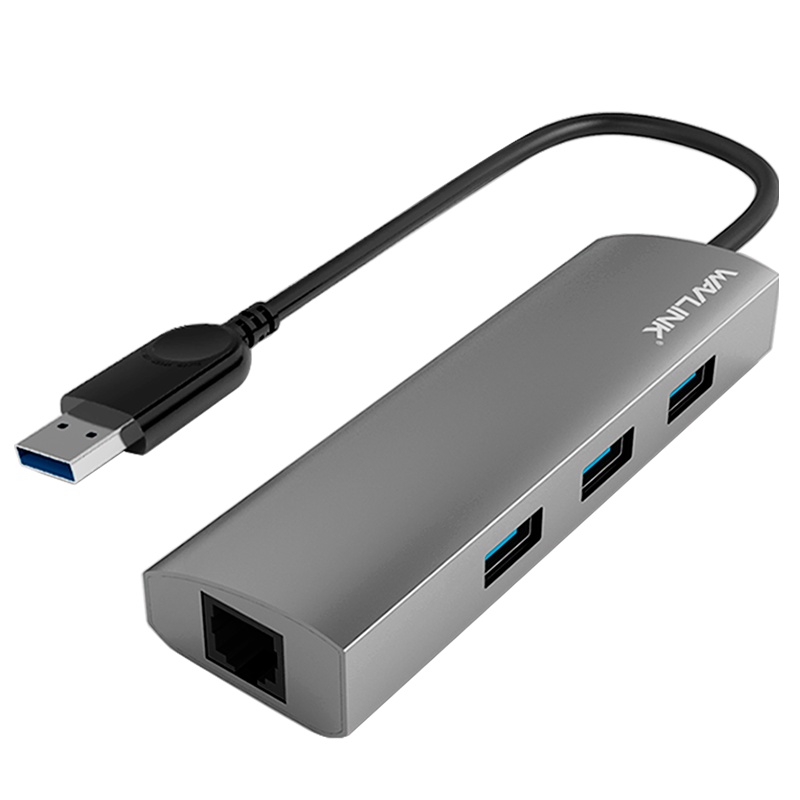 睿因(Wavlink) WL-UH3031G usb转网线接口RJ45千兆网口转换器USB3.0扩展3口分线器