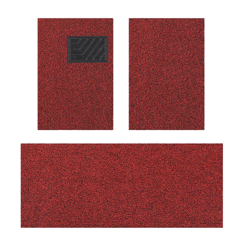 敬平汽车脚垫通用款丝圈脚垫易清洗车垫车用脚垫子地毯式可裁三四件套 纯黑