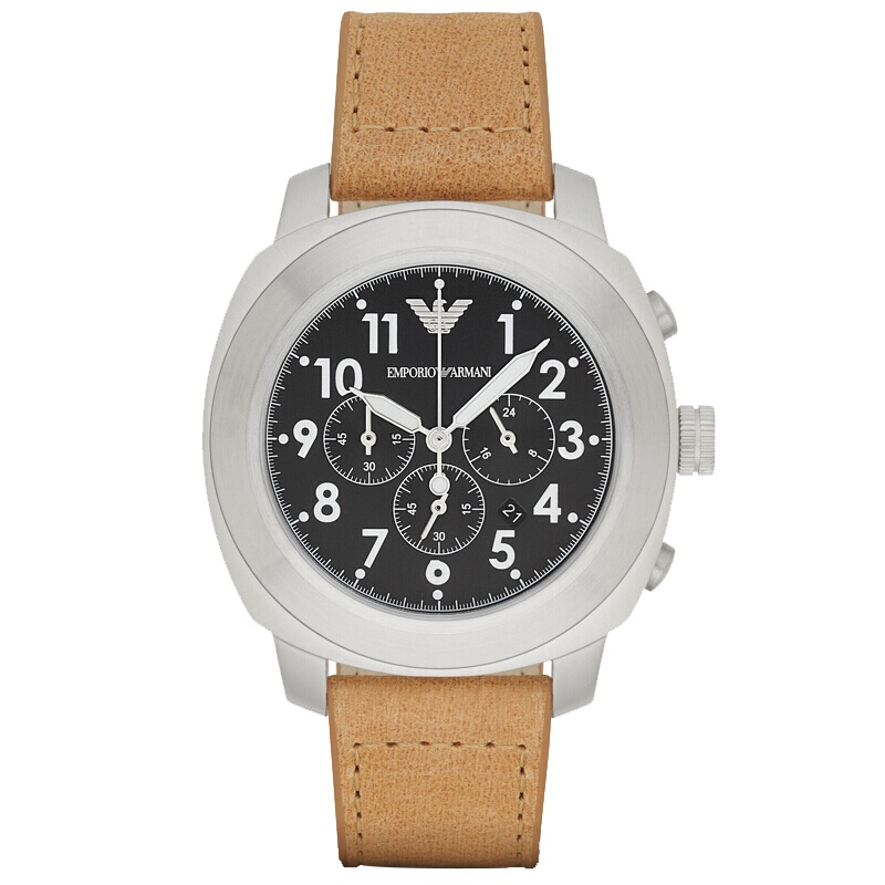 阿玛尼 商务男士腕表石英表休闲时尚男表圆表盘 AR6060