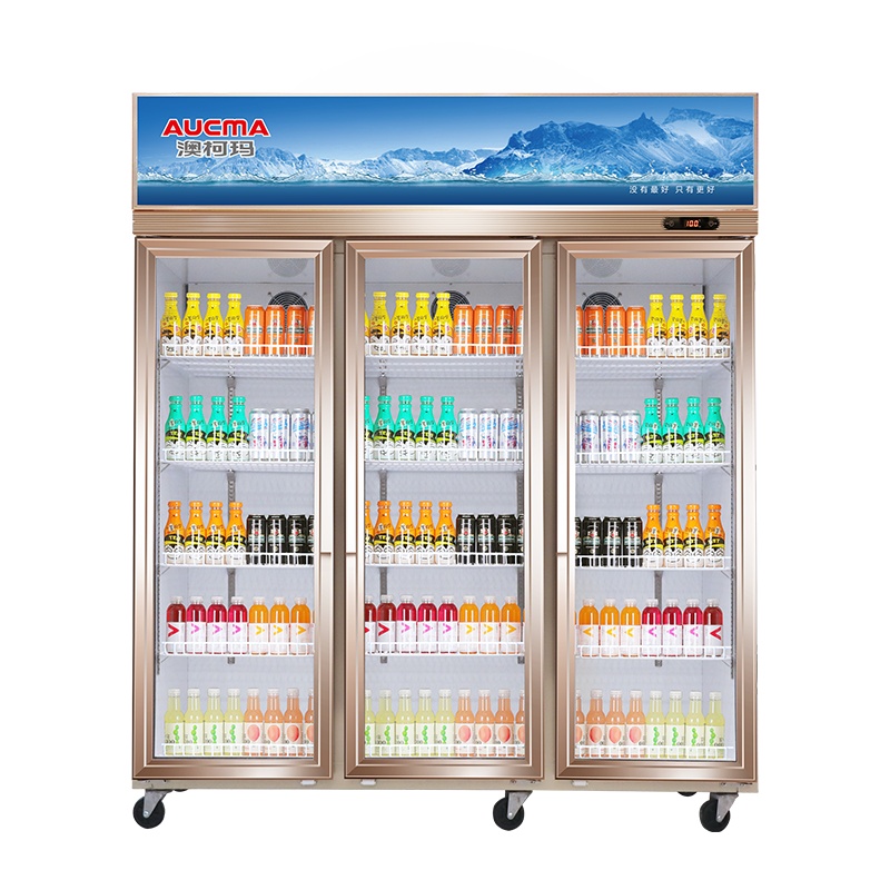 澳柯玛(AUCMA) 展示柜LSC-1020D 1020升商用三门冷藏展示柜立式商用保鲜柜饮料冰柜三门蛋糕串串冰箱餐饮