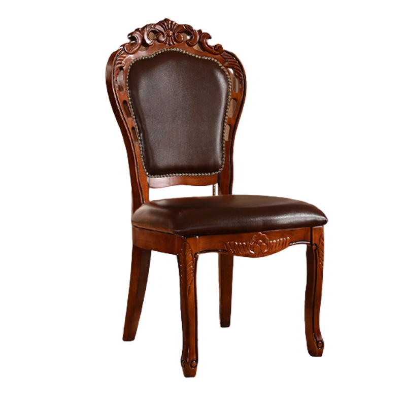 欧式餐椅美式椅子阿斯卡利家用靠背椅木餐椅复古扶手椅酒店餐厅欧式椅子
