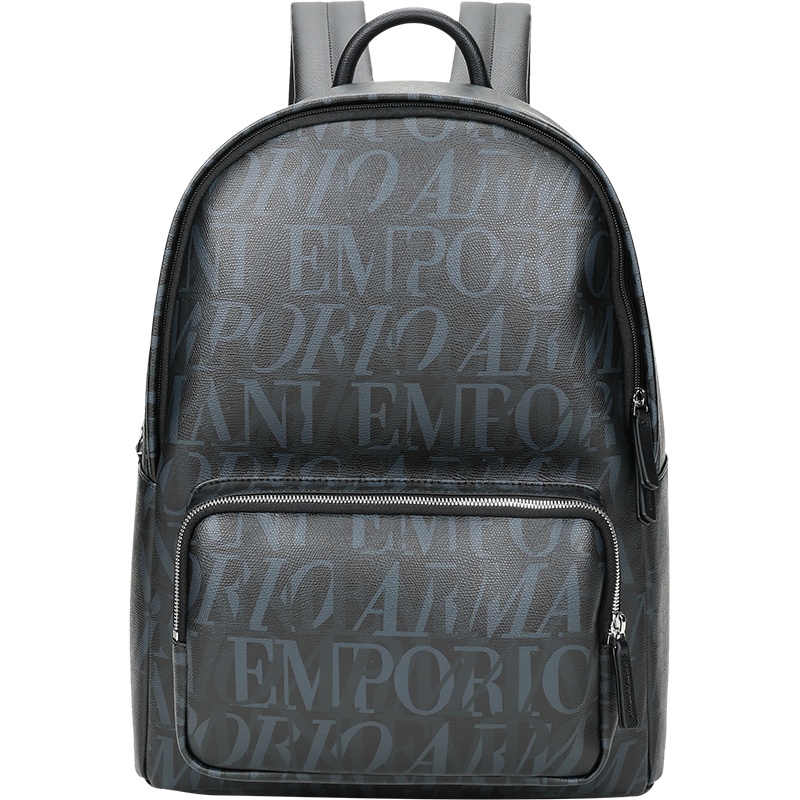 EMPORIO ARMANI 阿玛尼 男士聚酯纤维/聚氯乙烯双肩背包灰色/黑色LOGO图案 Y4O250 YI46E 8