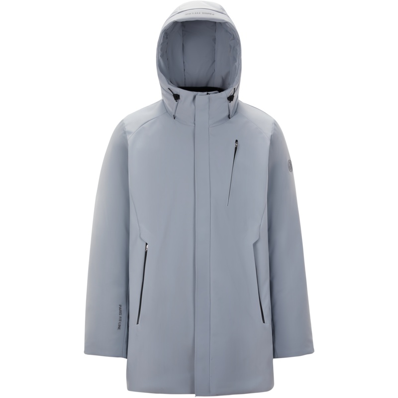 波司登男士新商务连帽保暖品质鹅绒羽绒服中长2021新款B10144391