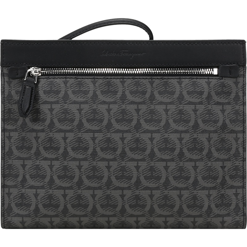 Salvatore Ferragamo 菲拉格慕 男士 TRAVEL系列聚氨酯/牛皮手拿包 24A223