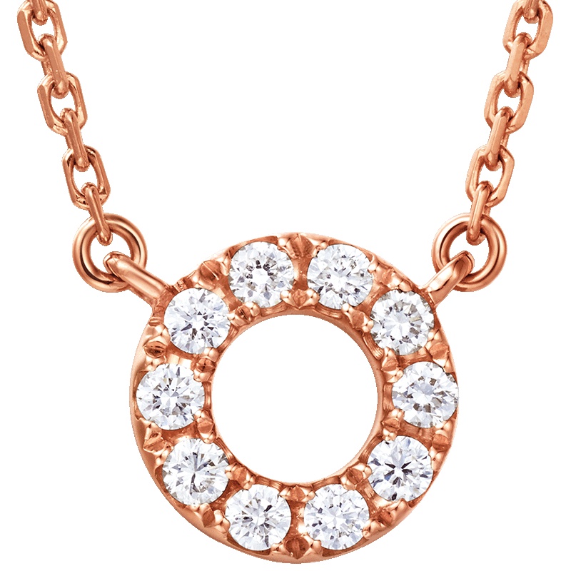 周大福x北京小风子 小心意系列18K金钻石项链吊坠U153271