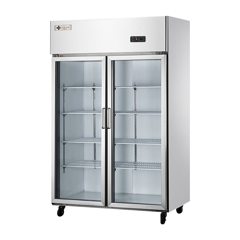 埃利斯(AILISI)898L不锈钢厨房冰箱 商用冷柜 冰柜 冷藏柜 全铜管立式展示柜 四门全玻璃CFR-40B2