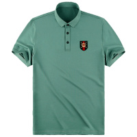 布先生短袖t恤男夏季新款polo衫男士绿色翻领品牌刺绣T恤AT10499