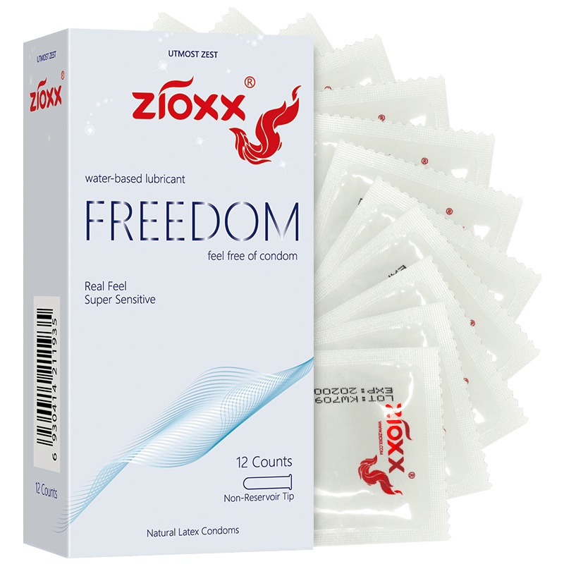 赤尾玻尿酸避孕套Freedom系列无储12只 超薄0.01安全套男女高潮情趣成人计生用品tt