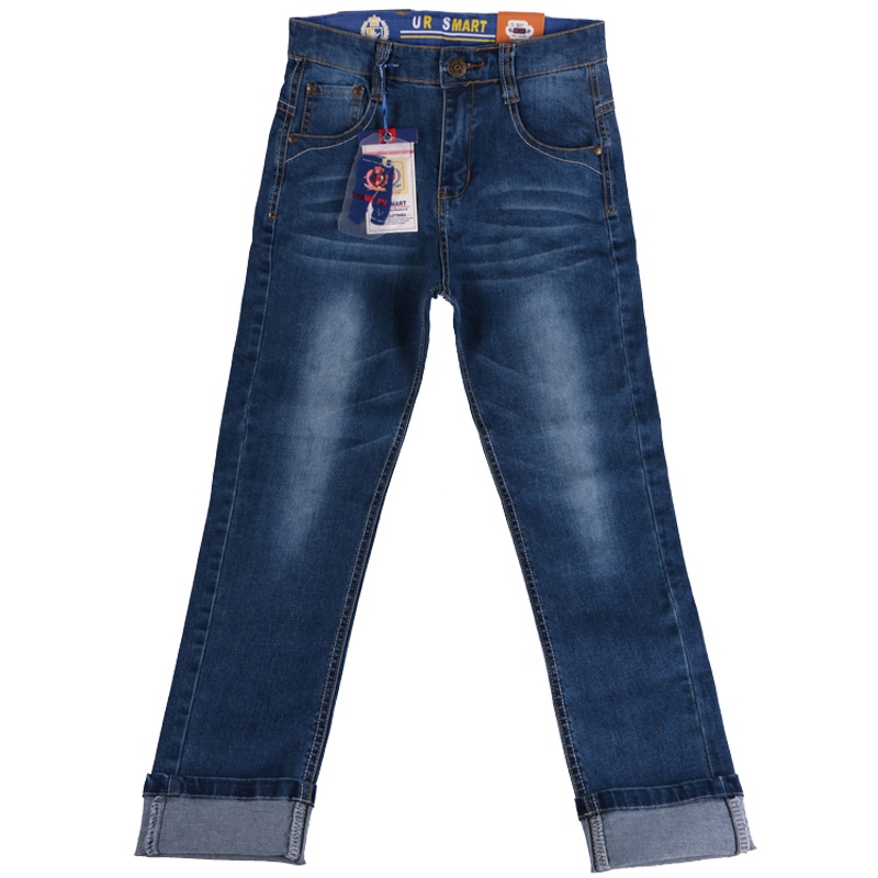 AITYAKU纯棉牛仔裤男童女童裤子 日本服饰品牌洋气童装 儿童中大童长裤