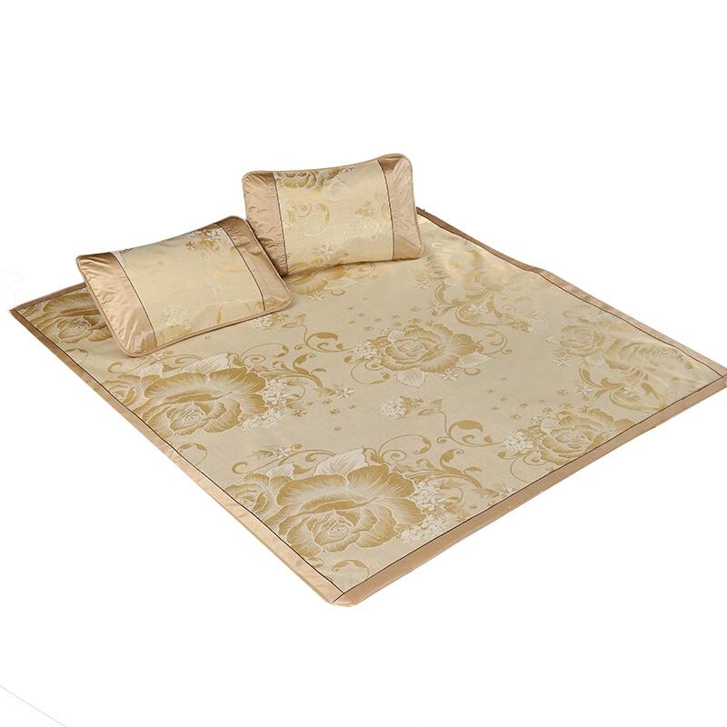 紫韵夏之语冰丝席三件套 凉席*1+枕套*2