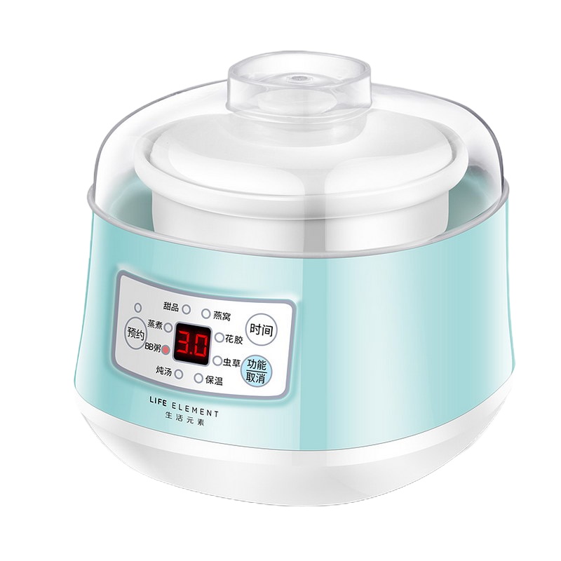 生活元素电炖盅陶瓷隔水炖全自动家用BB婴儿煮粥神器煲汤锅小型 H1