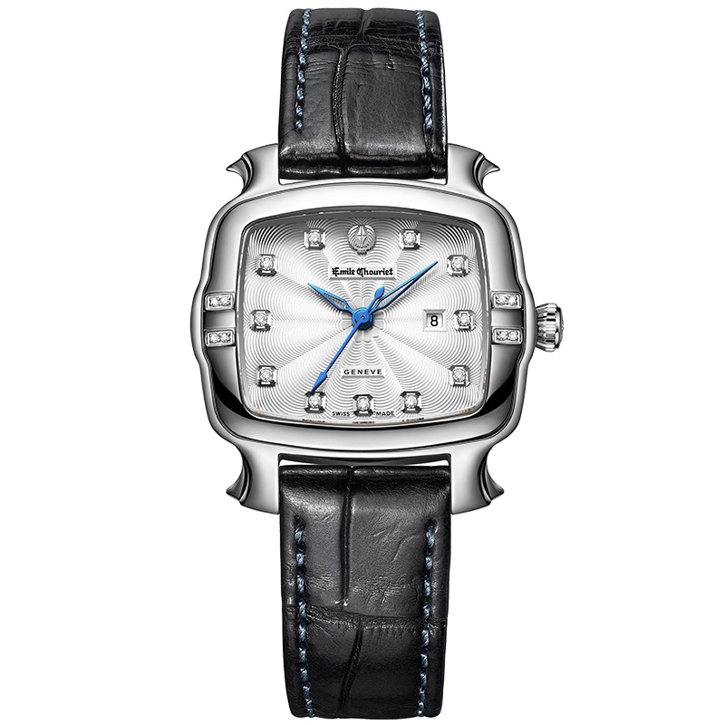 艾米龙(Emile Chouriet)手表明珠系列黑色皮机械女表06.3883.L.6.E.27.2