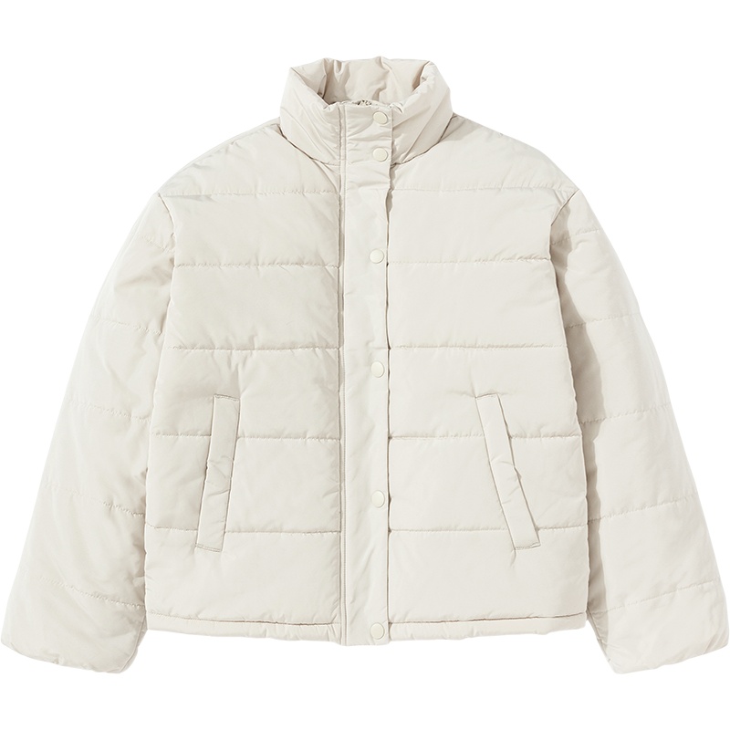 森马2019冬季新款立领棉服女年轻撞色贴布绣宽松显瘦保暖少女外套