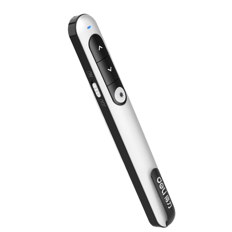 得力(deli)2800翻页激光笔(蓝色 绿色 灰色)(单支装)激光翻页笔投影电子教鞭远射教学会议遥控电子笔PPT翻页笔