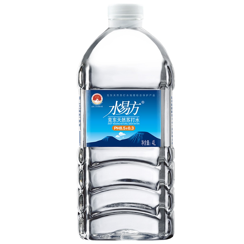 水易方天然苏打水4L*4桶 无气弱碱性饮用水矿泉水 整箱
