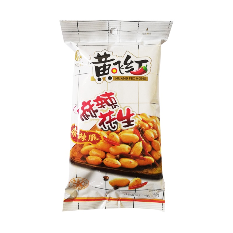 黄飞红麻辣花生米210g*4袋休闲零食坚果香脆下酒菜黄飞鸿休闲零食