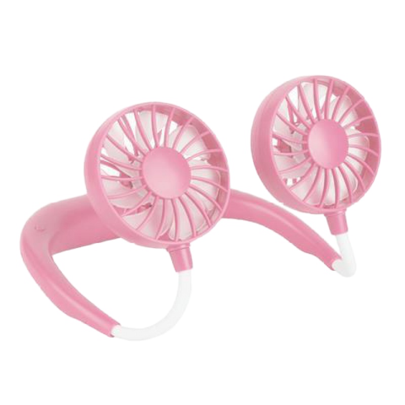 懒人挂脖小风扇可充电usb挂脖子风扇迷你型热天 颜值粉[网红] 三代旗舰版丶2000毫安