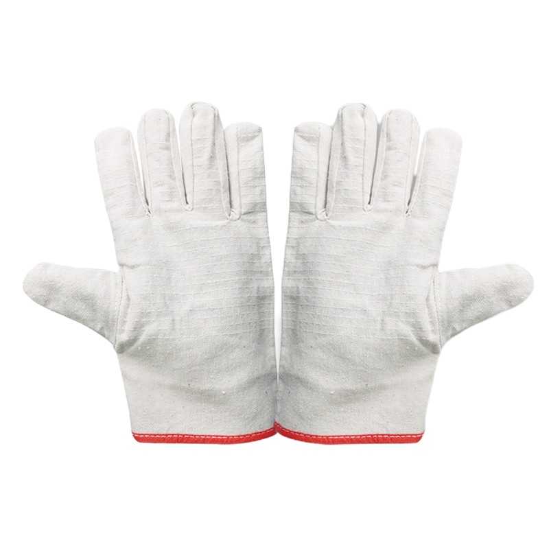 焊兽 42cm双层加厚工业防护电焊手套-白色(10双/包)