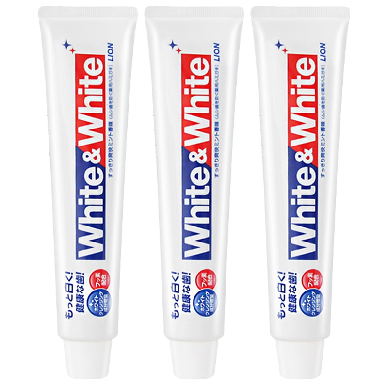 狮王(Lion) White&white羙白牙膏150g×3(日本原装进口)