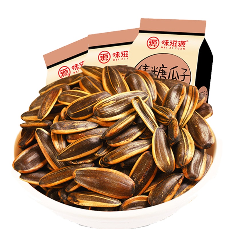 味滋源 焦糖瓜子120g*3袋 葵花籽坚果炒货特产办公室休闲零食品.