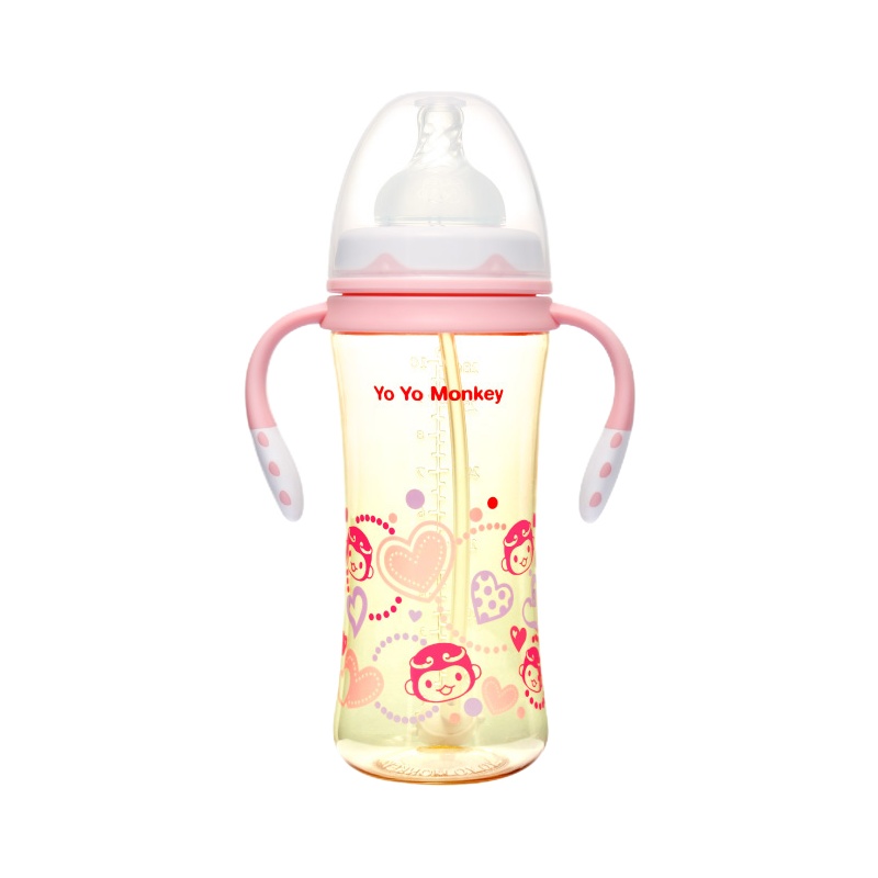 优优马骝 宽口径PPSU奶瓶MS2062 粉色