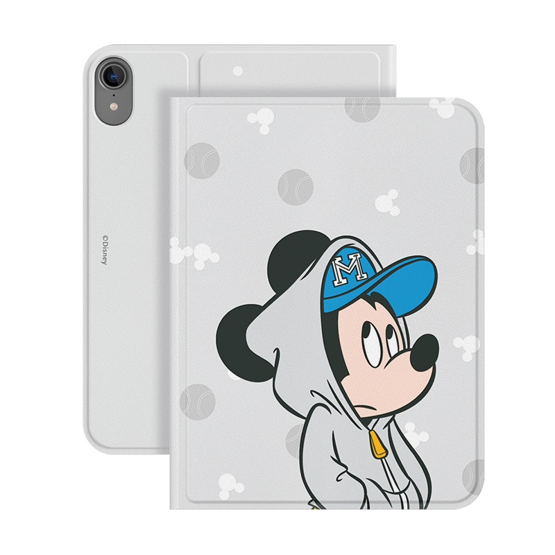 iPadmini6保护套带笔槽苹果平板第六代8.3英寸新款智能休眠保护壳轻薄防摔不伤机迪士尼米奇灰色ESCASE