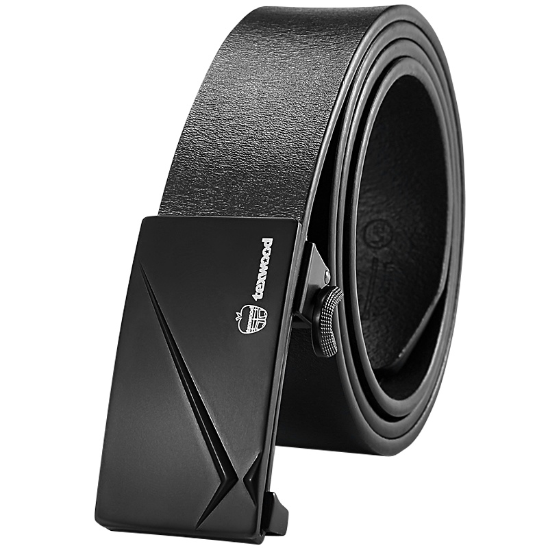 texwood萍果牌 皮带男士真皮腰带自动扣休闲商务皮带青年百搭潮流牛皮裤腰带