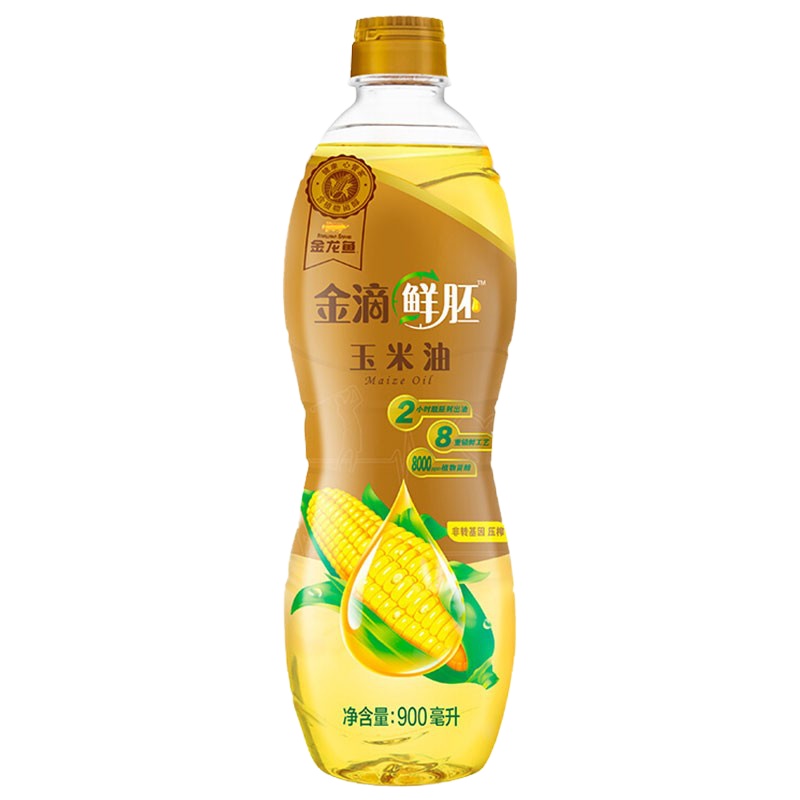 金龙鱼金滴鲜胚玉米油 900ml*3