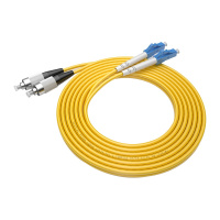千天(QANTOP)光纤跳线 电信级光纤熔接收发器尾纤 光端机适用LC-FC单模双芯QT-GXTX086