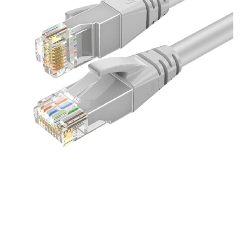晶华(JH)六类CAT6类网线 高速千兆网络连接线 家用电脑宽带机顶盒非屏蔽8芯双绞工程跳线 灰色1米W191C