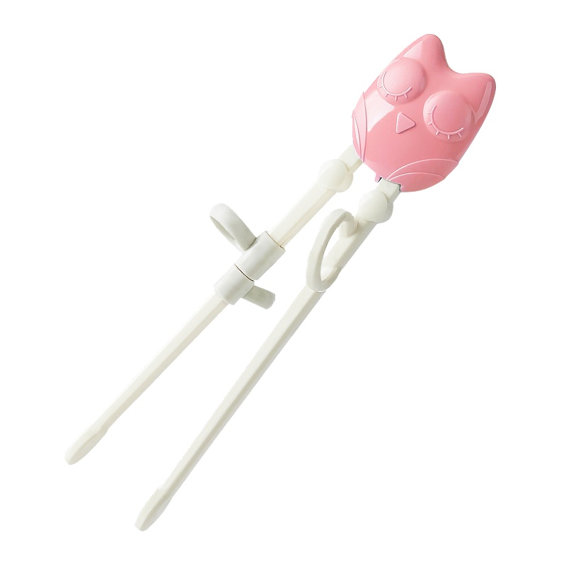 babycare儿童筷子训练筷 宝宝一段学习筷健康环保练习筷餐具 珊瑚粉 2168