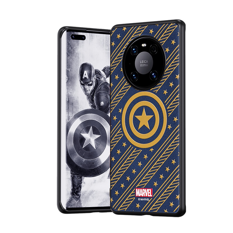 ESCASE 华为mate40 Pro手机壳huawei保护套 硅胶软边全包防摔复联漫威香水味 美国队长