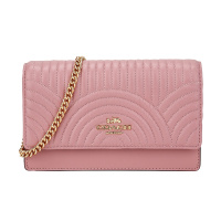 COACH 蔻驰 奢侈品 欧美时尚女士粉色皮革腰包单肩斜挎链条包两用包 F78527 IMPIN