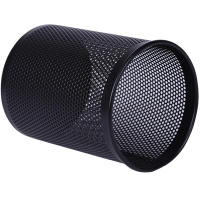 得力(deli) 909 金属网纹圆形笔筒 黑色 909 圆形笔筒 1个