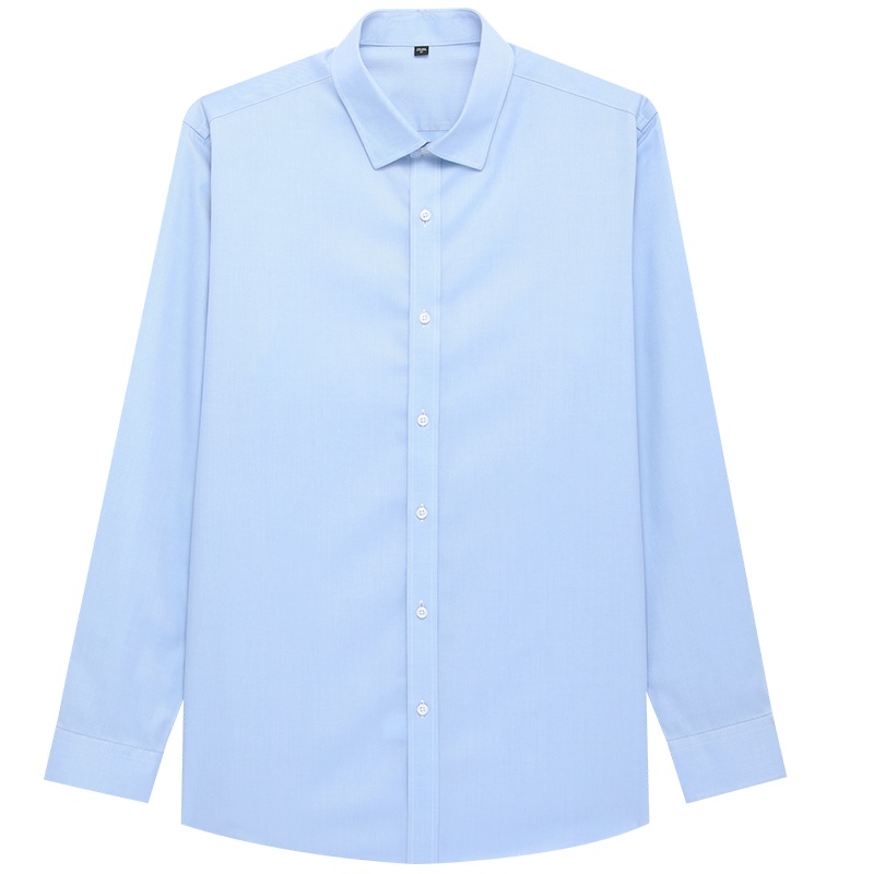 HODO红豆男装 男士长袖衬衫 2020秋季新品长绒棉修身方领正装男士长袖免烫衬衫