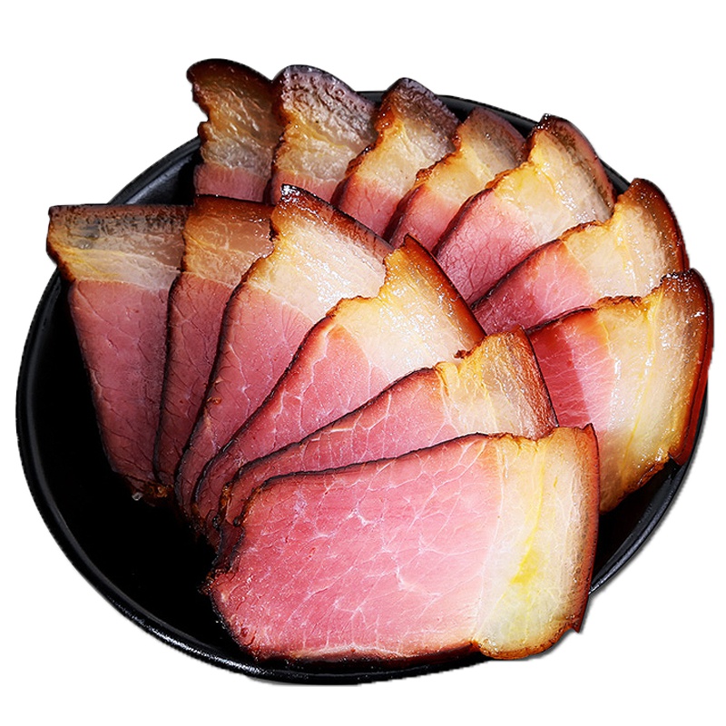 [中华特色]遵义馆 黔婆婆生鲜肉类腌制腊味腊肉500g多瘦肉 遵义特产柴火烟熏腊肉土猪肉后腿肉咸香真空包装 西南